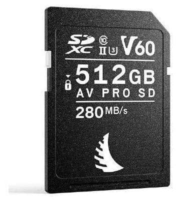 Angelbird AV PRO 512GB MKII V60 280Mbs SD Card