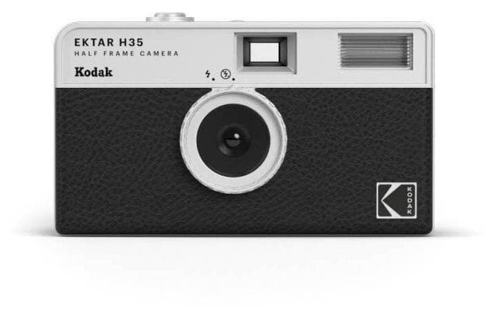 Kodak H35 Half Frame 35mm Film Camera w/Flash - Black/Silver
