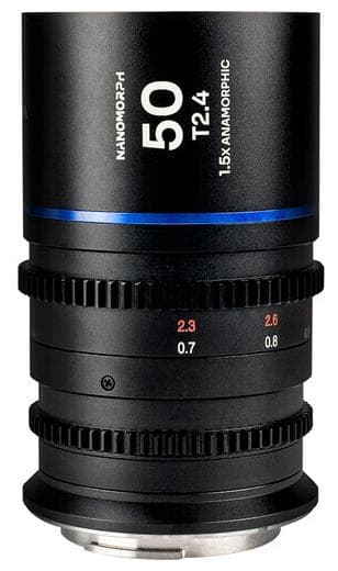 Laowa Nanomorph 50mm T2.4 1.5x S35 Anamorphic Lens - Fujifilm X - Blue Flare