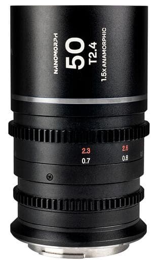 Laowa Nanomorph 50mm T2.4 1.5x S35 Anamorphic Lens - L Mount - Silver Flare