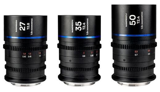 Laowa Nanomorph S35 Prime 3 Lens Bundle - Nikon Z - Blue Flare