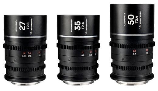 Laowa Nanomorph S35 Prime 3 Lens Bundle - Sony E - Silver Flare