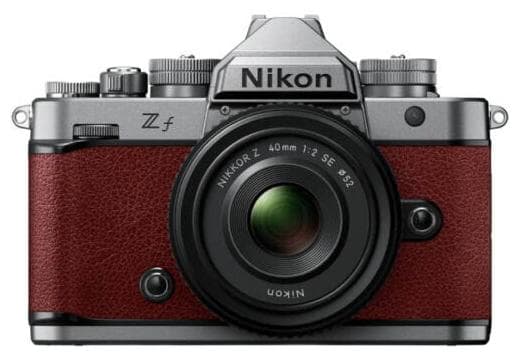 Nikon Z f Silver/Bordeaux Red with NIKKOR Z 40mm f/2 (SE) Lens