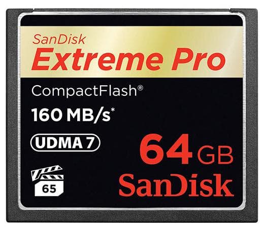 SanDisk Extreme Pro 64GB Compact Flash 160MB/s Memory Card
