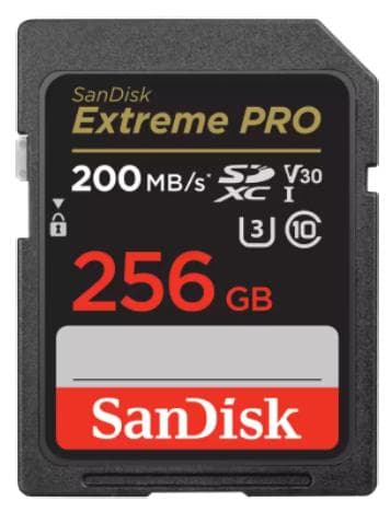 SanDisk Extreme Pro SDXC 256GB UHS-I 200MB/s Memory Card - V30