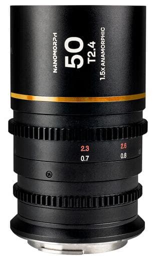 Laowa Nanomorph 50mm T2.4 1.5x S35 Anamorphic Lens - Micro Four Thirds - Amber Flare